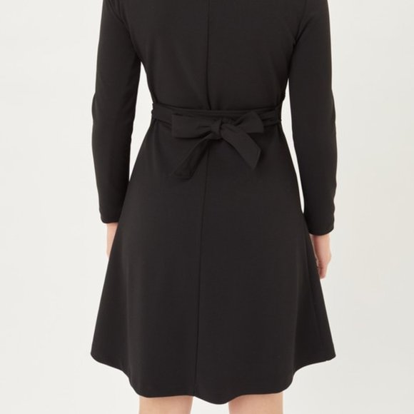 *ONLY 1 LEFT*  Zip Up Long Line Trench Coat Jacket, with Waist Belt, Black - Picture 4 of 6